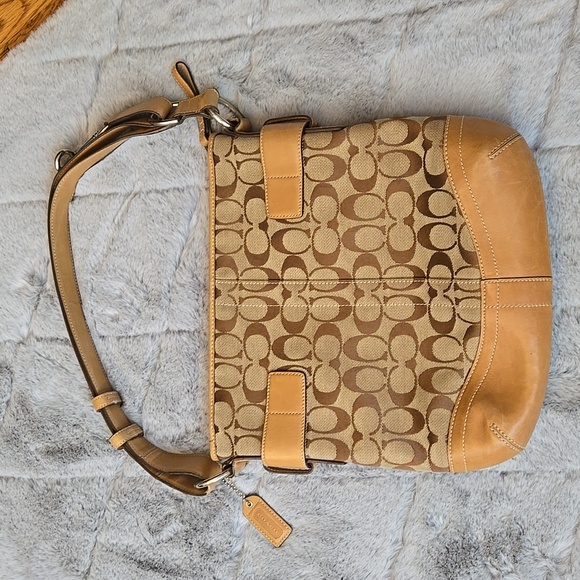 Coach Tan Shoulder Purse, Great Condition - Picture 2 of 11